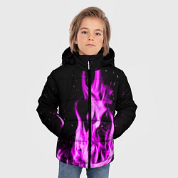 Куртка зимняя для мальчика ОГОНЬ НЕОНОВЫЙ ПЛАМЯ, цвет: 3D-светло-серый — фото 2