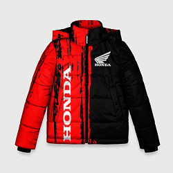 Куртка зимняя для мальчика Honda марка авто, цвет: 3D-красный