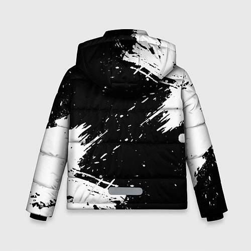 Зимняя куртка для мальчика Honda Брызги Красок / 3D-Черный – фото 2