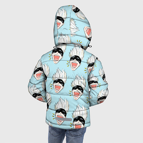 Зимняя куртка для мальчика Узор с Сатору / 3D-Красный – фото 4