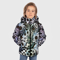 Куртка зимняя для мальчика Стимпанк шестеренки Steampunk, цвет: 3D-красный — фото 2