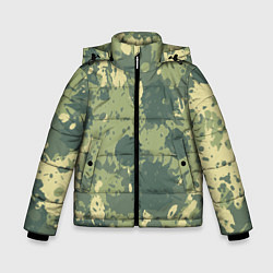 Куртка зимняя для мальчика Камуфляж: Брызги красок, цвет: 3D-светло-серый