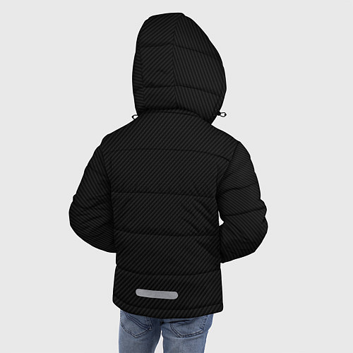 Зимняя куртка для мальчика BMW LOGO CARBON ЧЕРНЫЙ КАРБОН / 3D-Светло-серый – фото 4