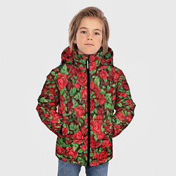 Куртка зимняя для мальчика Букет алых роз, цвет: 3D-черный — фото 2