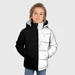Куртка зимняя для мальчика Black and white чб, цвет: 3D-черный — фото 2