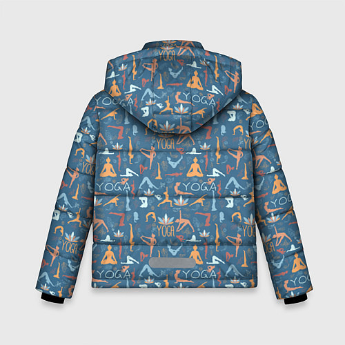 Зимняя куртка для мальчика Йога, Гимнастика, Медитация / 3D-Черный – фото 2