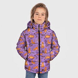 Куртка зимняя для мальчика Кошачья Йога, цвет: 3D-красный — фото 2