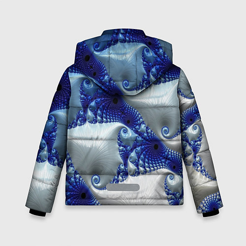 Зимняя куртка для мальчика Абстрактные морские ракушки / 3D-Черный – фото 2