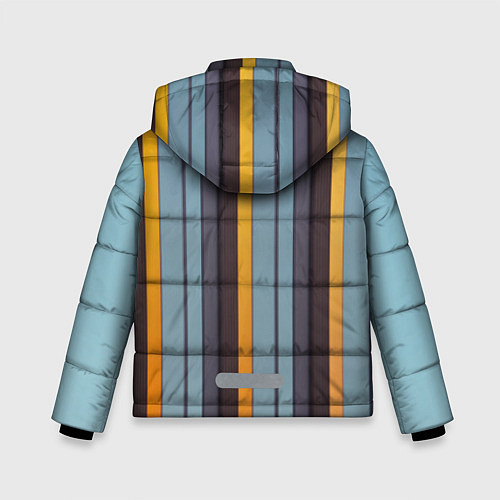 Зимняя куртка для мальчика Полосы выходного дня / 3D-Черный – фото 2