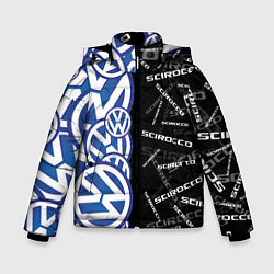 Куртка зимняя для мальчика Volkswagen Scirocco Half Pattern, цвет: 3D-черный