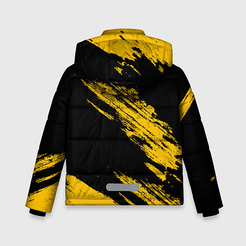 Зимняя куртка для мальчика BLACK AND YELLOW GRUNGE ГРАНЖ / 3D-Черный – фото 2