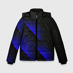 Куртка зимняя для мальчика Blue Fade 3D Синий градиент, цвет: 3D-черный