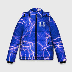 Куртка зимняя для мальчика HONDA хонда молнии, цвет: 3D-светло-серый