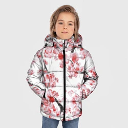 Куртка зимняя для мальчика Ранняя сакура, цвет: 3D-красный — фото 2