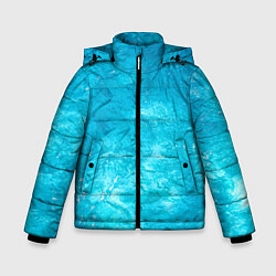 Куртка зимняя для мальчика Голубой океан Голубая вода, цвет: 3D-красный