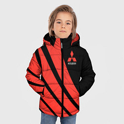 Куртка зимняя для мальчика Митсубиси Mitsubishi Спорт, цвет: 3D-красный — фото 2