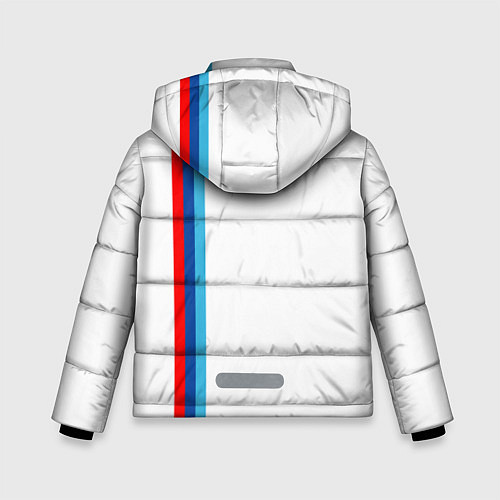 Зимняя куртка для мальчика БМВ 3 STRIPE BMW WHITE / 3D-Черный – фото 2