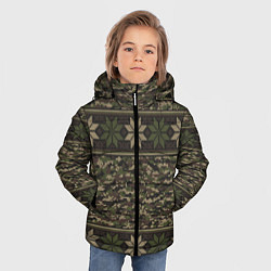 Куртка зимняя для мальчика Камуфляжный Свитер Алатырь, цвет: 3D-черный — фото 2
