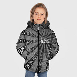 Куртка зимняя для мальчика Beatles черно-белый, цвет: 3D-черный — фото 2