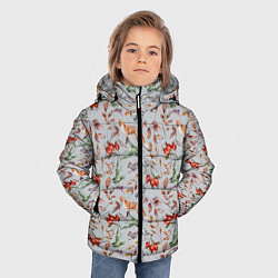 Куртка зимняя для мальчика Лисы и лесные ягоды, цвет: 3D-черный — фото 2