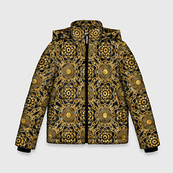Зимняя куртка для мальчика Классический узор золотой
