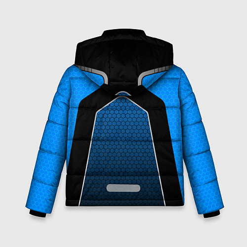 Зимняя куртка для мальчика ТЕХНОЛОГИЧЕСКАЯ БРОНЯ СИНЯЯ / 3D-Черный – фото 2