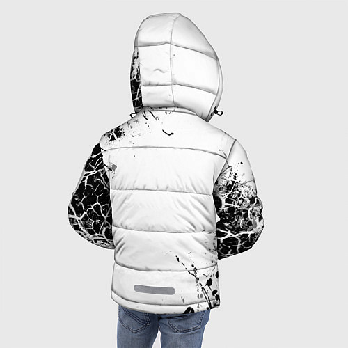Зимняя куртка для мальчика Lexus texture Трещины / 3D-Красный – фото 4