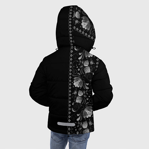 Зимняя куртка для мальчика ГЖЕЛЬ RUSSIA ЧБ / 3D-Светло-серый – фото 4