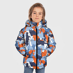Куртка зимняя для мальчика Домашние Питомцы Кошки, цвет: 3D-светло-серый — фото 2