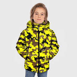 Куртка зимняя для мальчика Камуфляж Жёлто-Коричневый, цвет: 3D-красный — фото 2