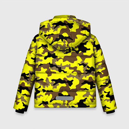 Зимняя куртка для мальчика Камуфляж Жёлто-Коричневый / 3D-Черный – фото 2