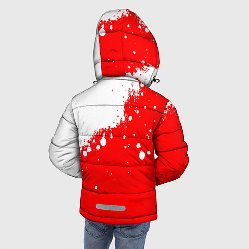 Зимняя куртка для мальчика BLOODBORNE HUNTER СИМВОЛ ОХОТНИКА / 3D-Красный – фото 4
