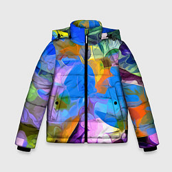 Куртка зимняя для мальчика Цветочный узор Summer, цвет: 3D-светло-серый