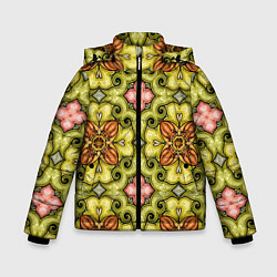 Куртка зимняя для мальчика Калейдоскоп элементы текстура, цвет: 3D-светло-серый
