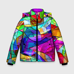 Зимняя куртка для мальчика Геометрический паттерн Абстракция