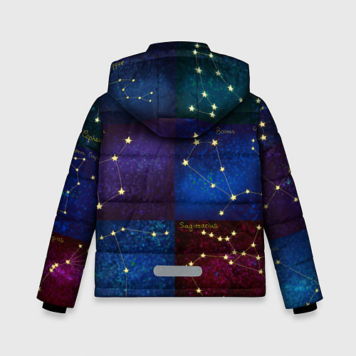 Зимняя куртка для мальчика Созвездия Северного полушария летом / 3D-Черный – фото 2