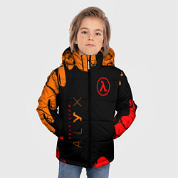 Куртка зимняя для мальчика Half-life потёки, цвет: 3D-светло-серый — фото 2
