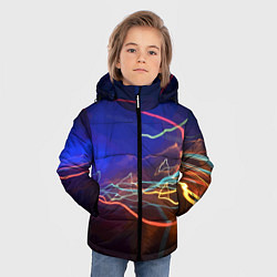 Куртка зимняя для мальчика Neon vanguard pattern Lightning Fashion 2023, цвет: 3D-черный — фото 2