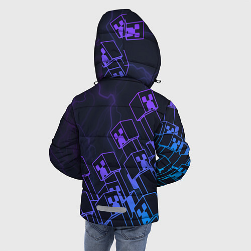 Зимняя куртка для мальчика Minecraft CREEPER NEON / 3D-Светло-серый – фото 4