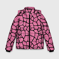 Куртка зимняя для мальчика Шерсть розового жирафа, цвет: 3D-красный