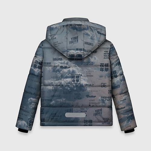 Зимняя куртка для мальчика BTS Дискография / 3D-Черный – фото 2