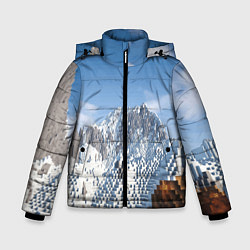 Куртка зимняя для мальчика Minecraft Mountains Video game, цвет: 3D-черный