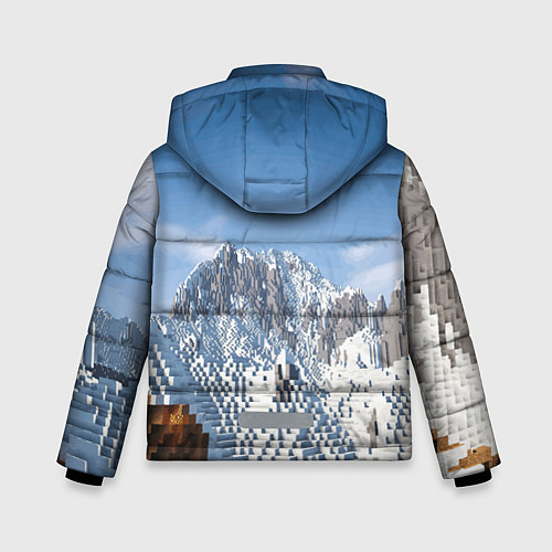 Зимняя куртка для мальчика Minecraft Mountains Video game / 3D-Черный – фото 2
