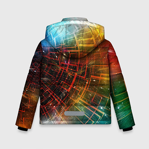 Зимняя куртка для мальчика Portal - Neon Space - туннель из энергетических па / 3D-Черный – фото 2