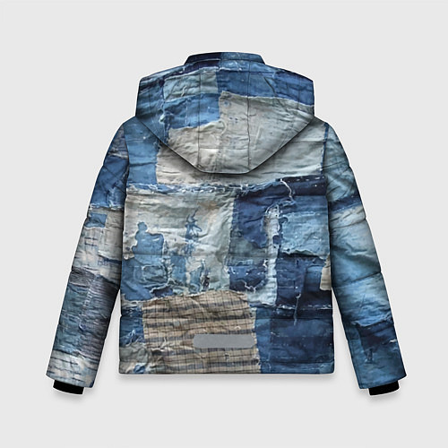 Зимняя куртка для мальчика Пэчворк Рваная ткань Hype / 3D-Черный – фото 2