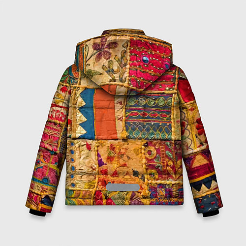Зимняя куртка для мальчика Пэчворк Лоскутное одеяло Patchwork Quilt / 3D-Черный – фото 2
