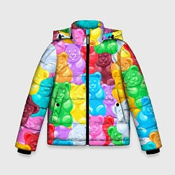 Зимняя куртка для мальчика Мармеладные мишки разноцветные