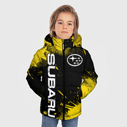 Куртка зимняя для мальчика СУБАРУ - SUBARU Желтые пятна, цвет: 3D-красный — фото 2