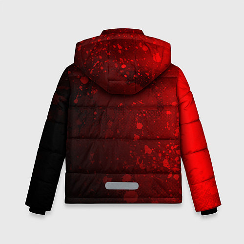 Зимняя куртка для мальчика THE WITCHER - Брызги По вертикали / 3D-Черный – фото 2