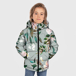 Куртка зимняя для мальчика Цветы Цветочный Букет, цвет: 3D-светло-серый — фото 2